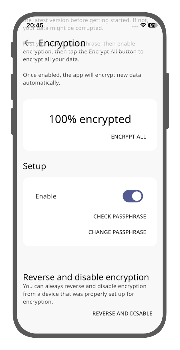 Local-First Privacy feature